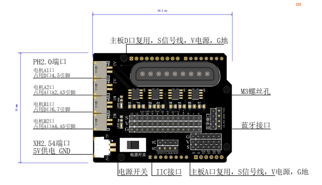 【花雕动手做】四路电机驱动扩展板 PS2无线手柄遥控图5