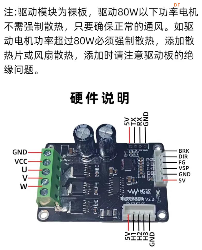 【花雕动手做】40V 200W 有霍尔三相无刷电机串口驱动板图1