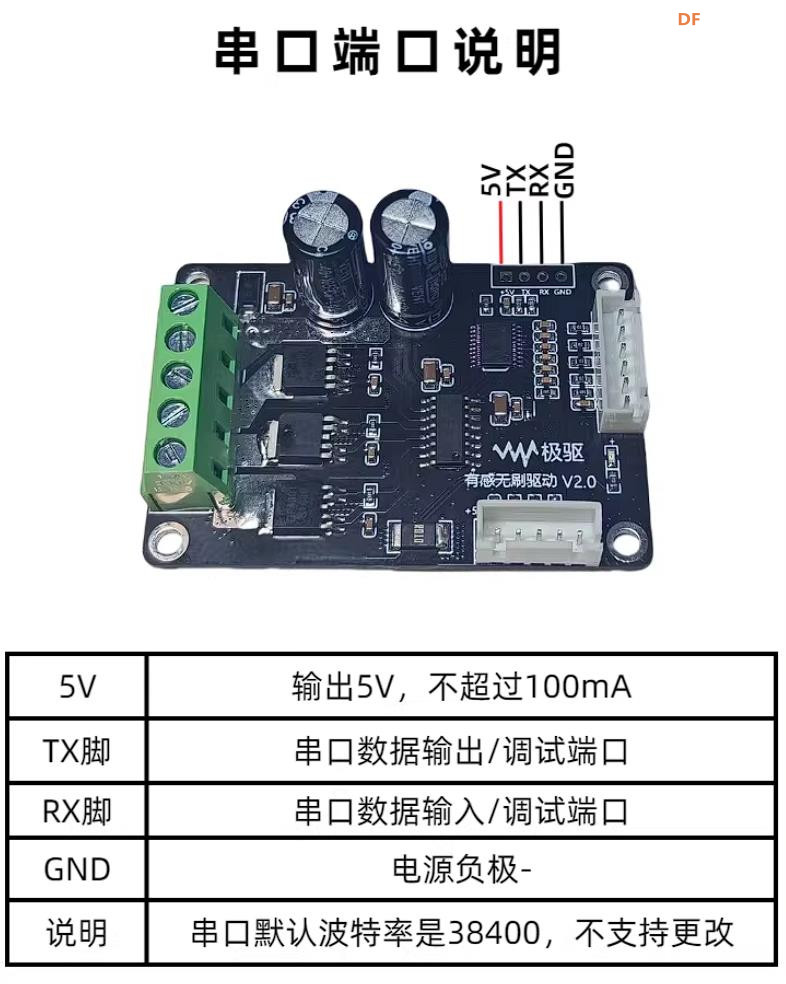 【花雕动手做】40V 200W 有霍尔三相无刷电机串口驱动板图1