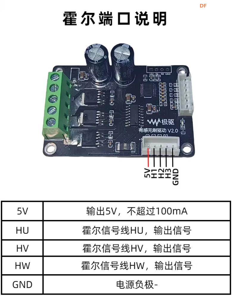 【花雕动手做】40V 200W 有霍尔三相无刷电机串口驱动板图3