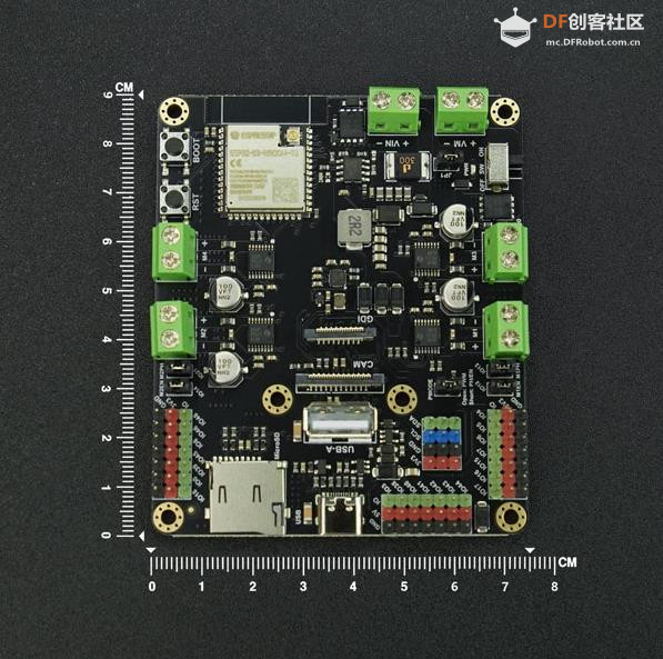 【花雕动手做】远程控制四路电机Romeo ESP32-S3开发控制板图1