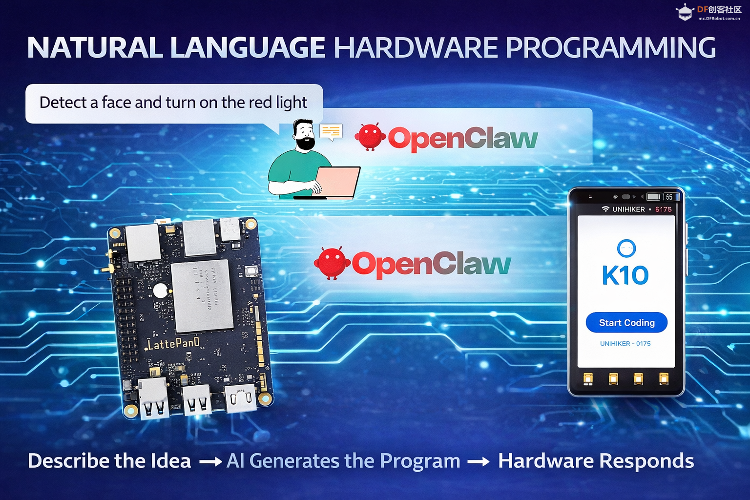 OpenClaw结合行空板K10:用自然语言实现AI硬件编程图1