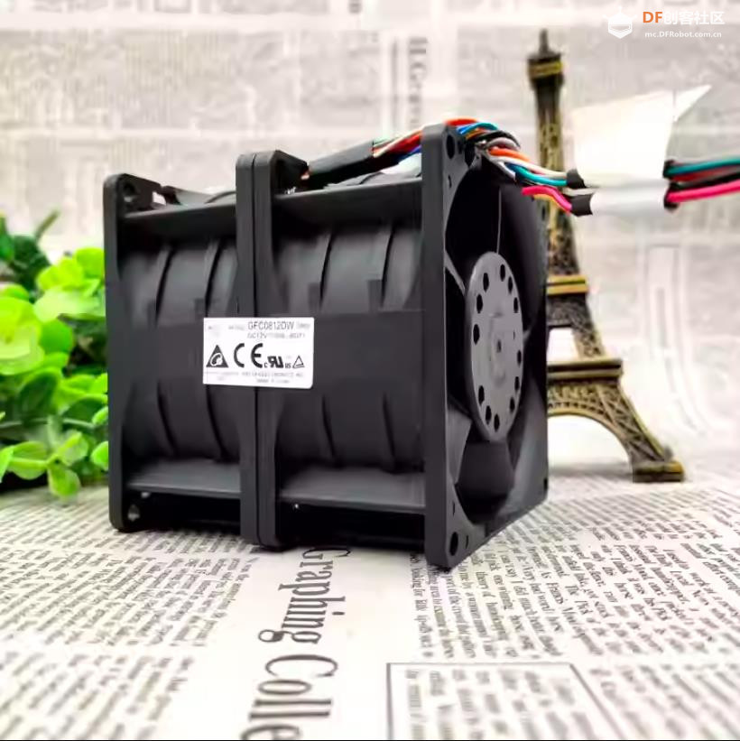 【花雕动手做】原装 8CM 8080 12V8A 双电机增压大风量风扇图2