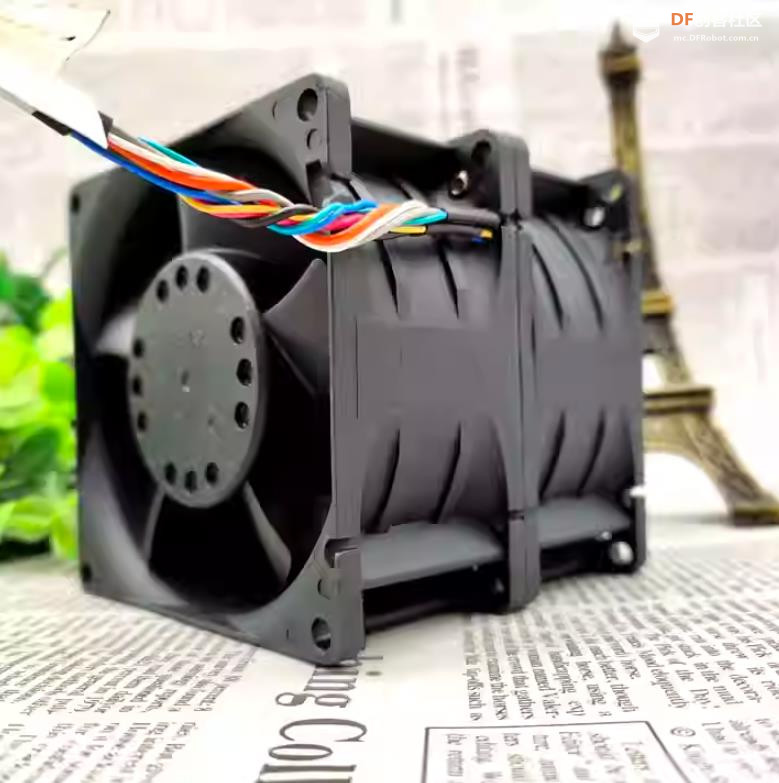 【花雕动手做】原装 8CM 8080 12V8A 双电机增压大风量风扇图3