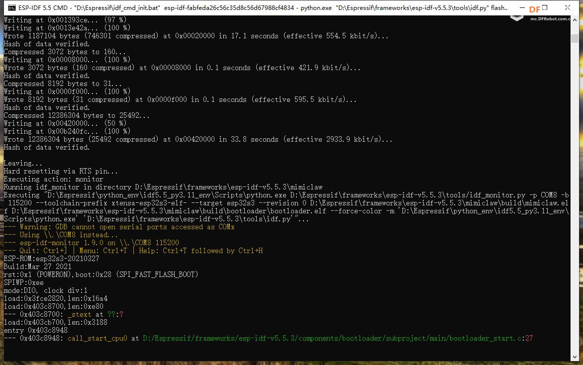 【花雕】ESP32-S3 成功部署 MimiClaw（迷你小龙虾）部分记录图1