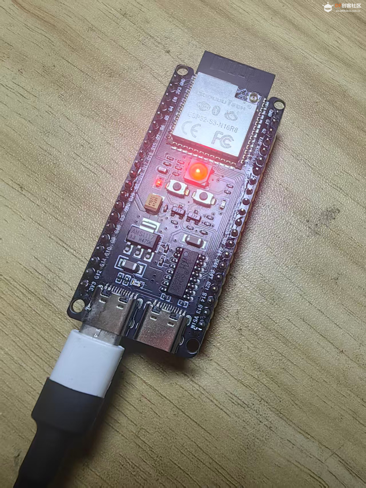 【花雕】MimiClaw ESP32-S3 接入飞书控制板载 RGB 全彩灯效图3