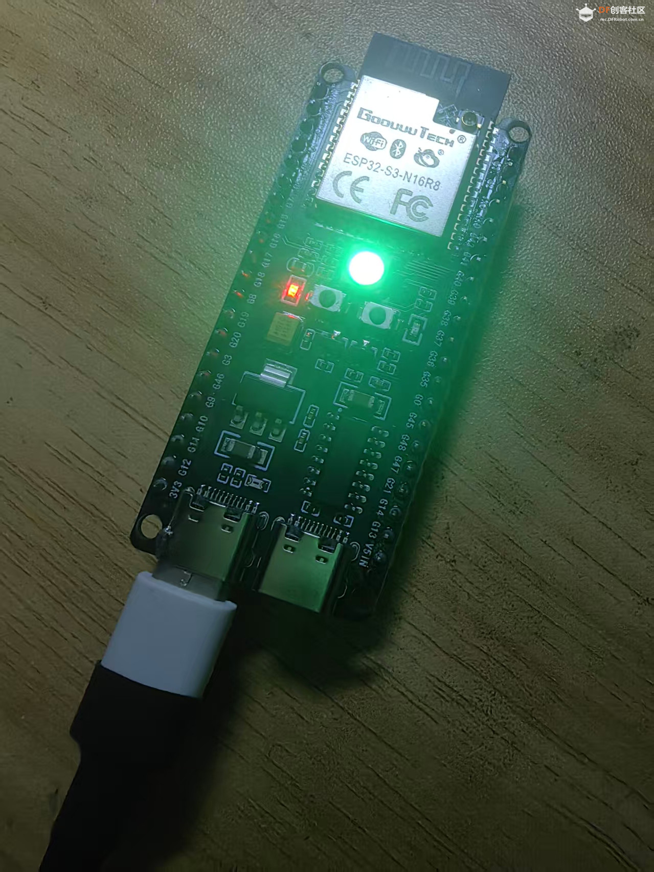 【花雕】MimiClaw ESP32-S3 接入飞书控制板载 RGB 全彩灯效图4