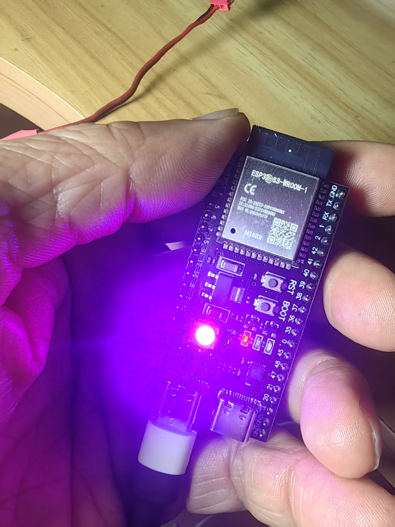 【花雕】MimiClaw实战：WS2812 添加循环红绿蓝与彩虹灯效果图9