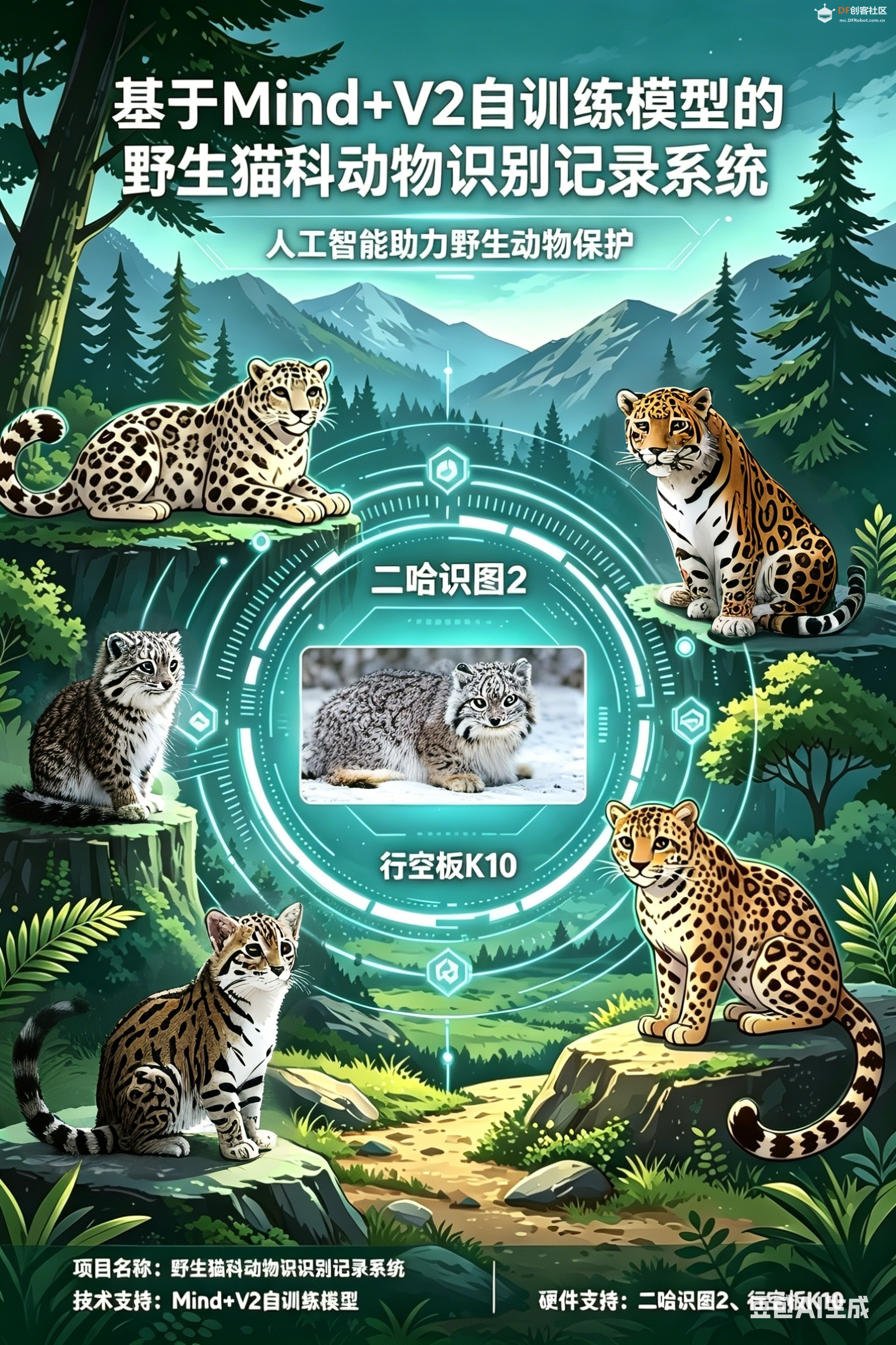 基于Mind+V2自训练模型的野生猫科动物识别记录系统图2