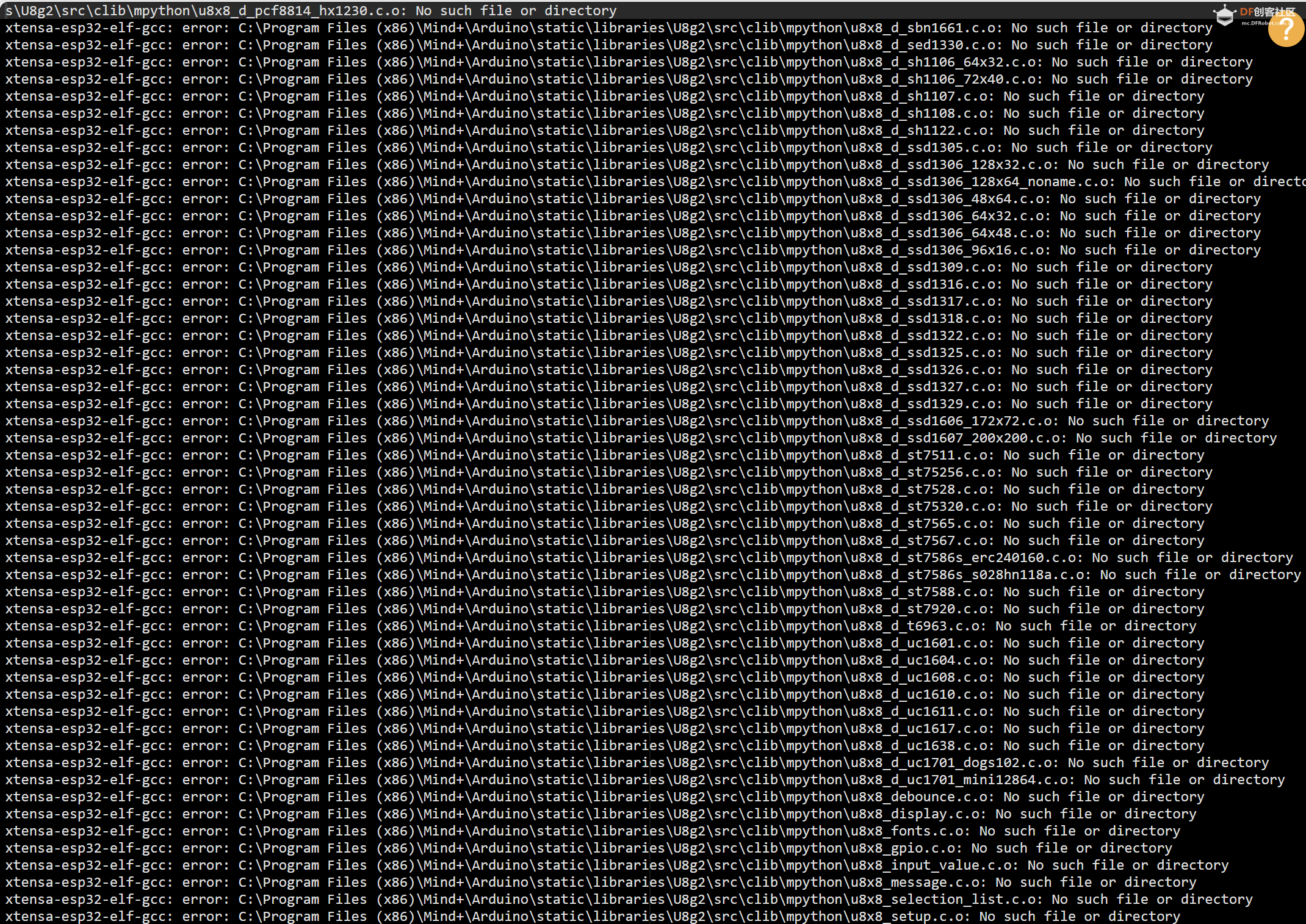 自编用户库掌控板下链接失败，esp32E下成功是什么原因图1