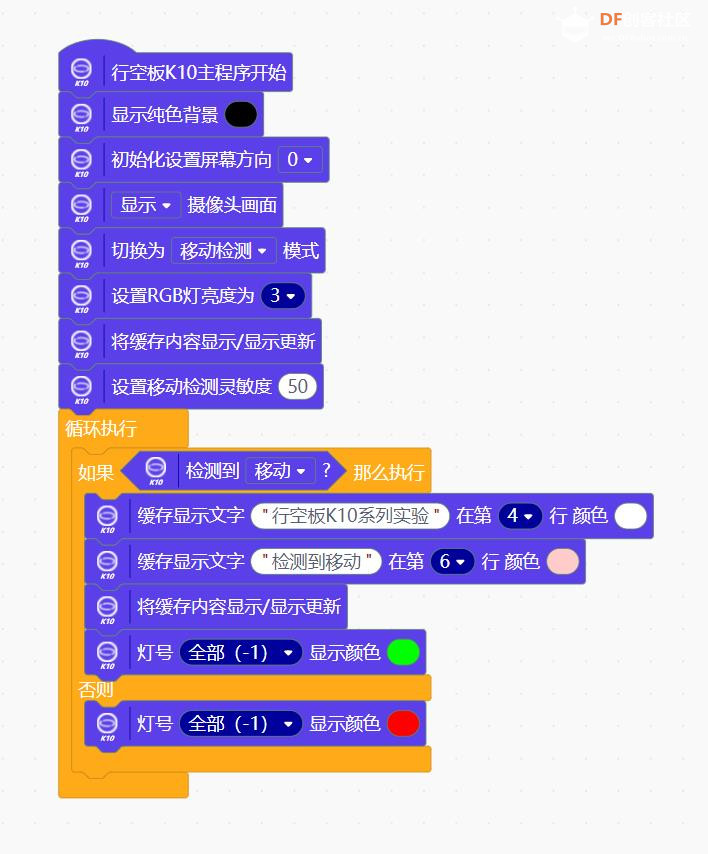 【花雕动手做】K10 系列实验之屏幕上获取移动检测结果图1