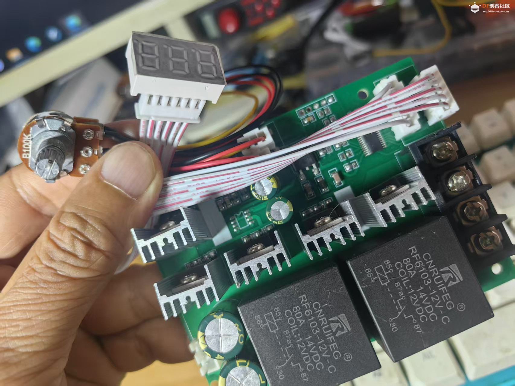 【花雕动手做】正反转PWM直流电机调速器60A55V马达驱动器图1