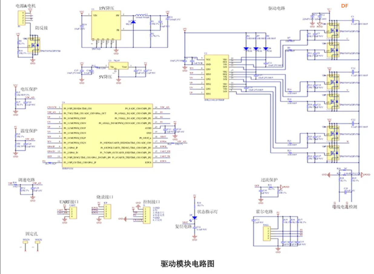 【花雕动手做】无刷有霍尔 FOC 开发板 1600W 驱动控制器图1