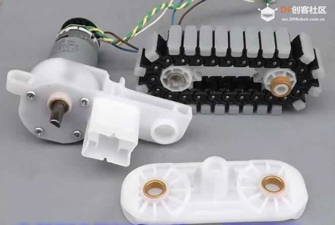 【花雕动手做】12V 金属减速电机履带驱动行走单元模组图2