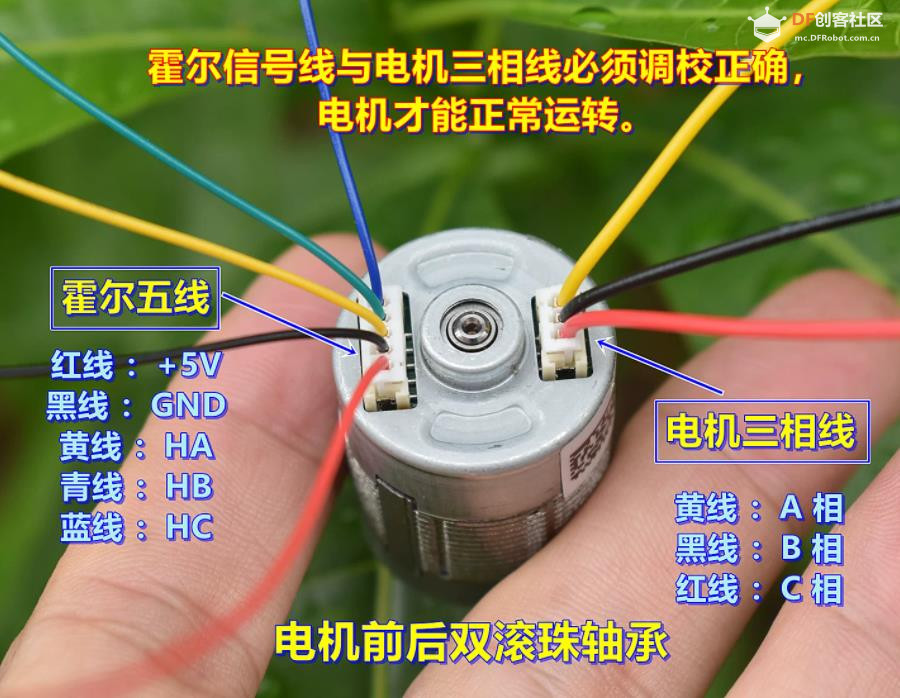 【花雕动手做】40WDC7.4V双滚珠轴承三相八线2430无刷电机图1
