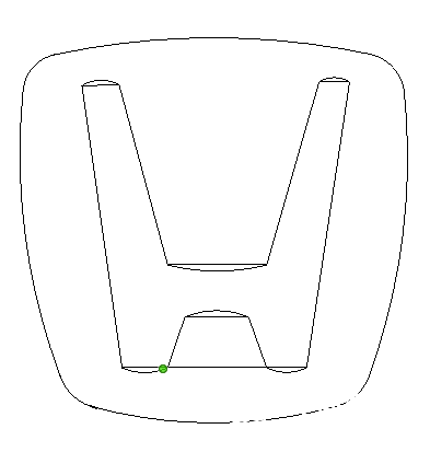 sketchup掃盲貼手工繪製本田標誌車鑰匙扣